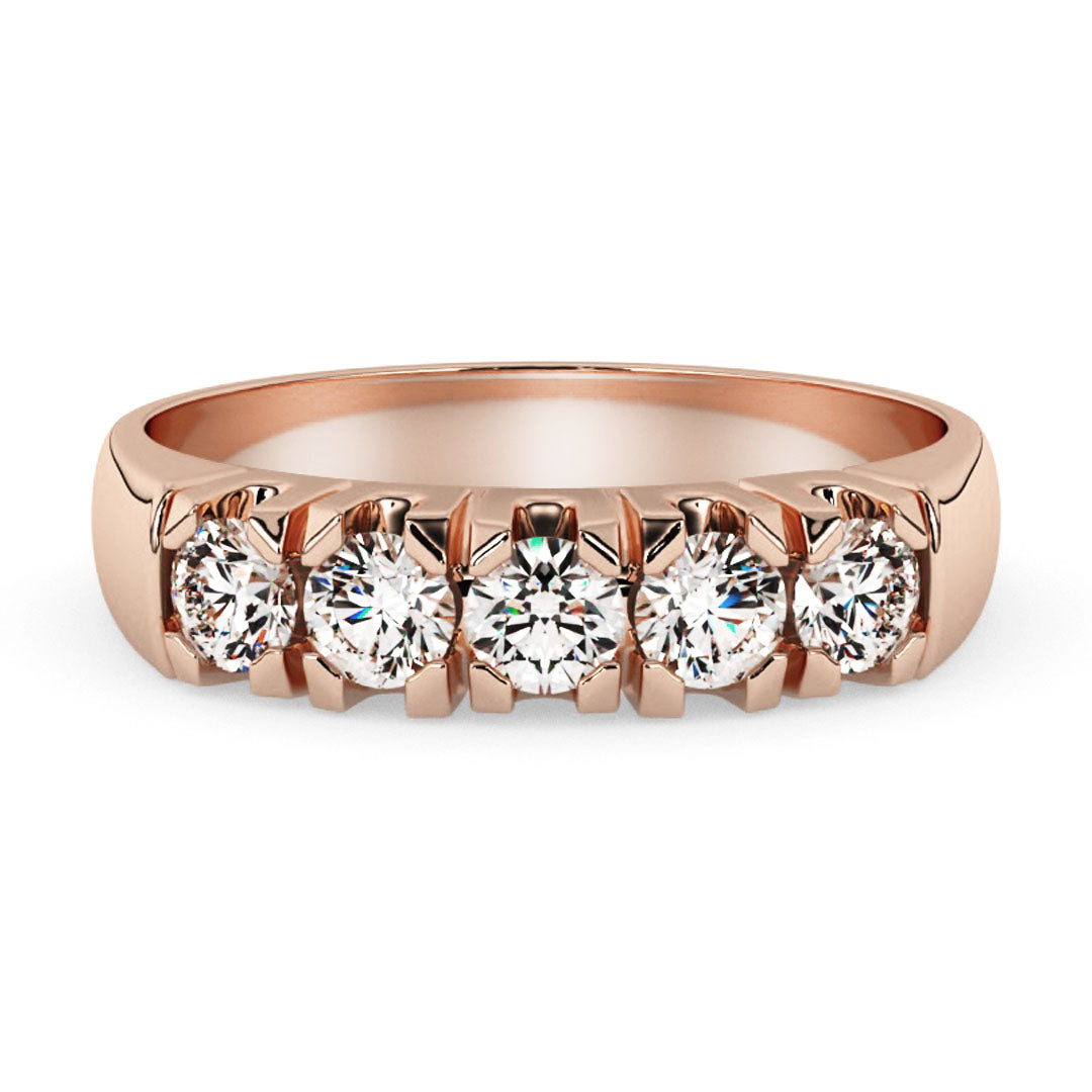 Silván rivitimanttisormus 0,50ct, 14K rosekultaa, Silván vihkisormukset