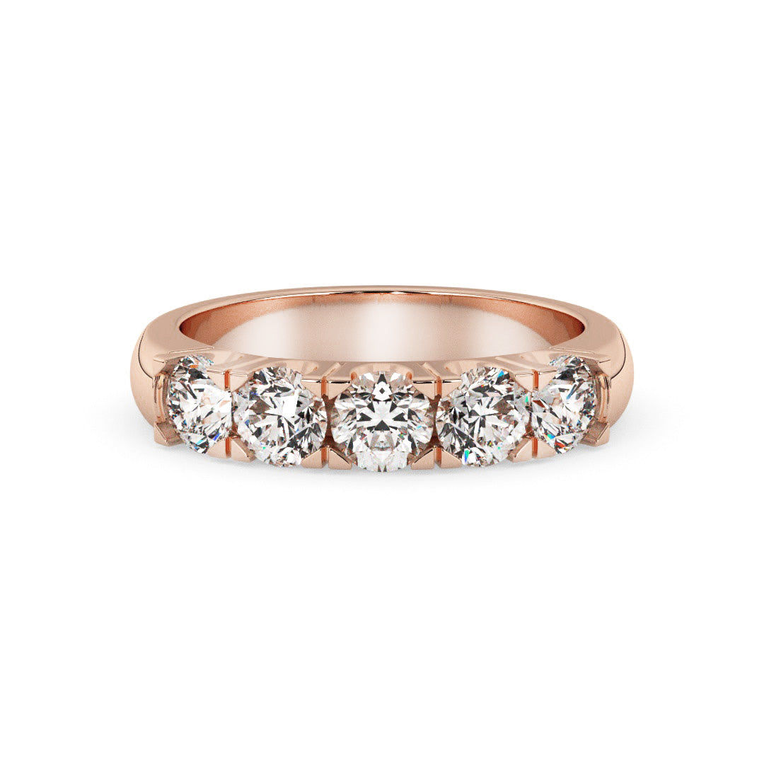 Silván rivitimanttisormus 1,00ct, 14K rosekultaa, Silván vihkisormukset