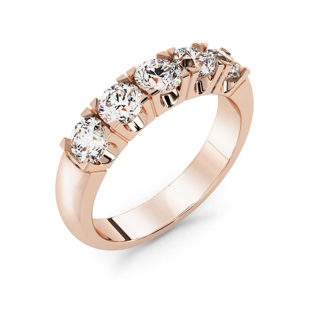 Silván rivitimanttisormus 1,00ct, 14K rosekultaa, Silván vihkisormukset