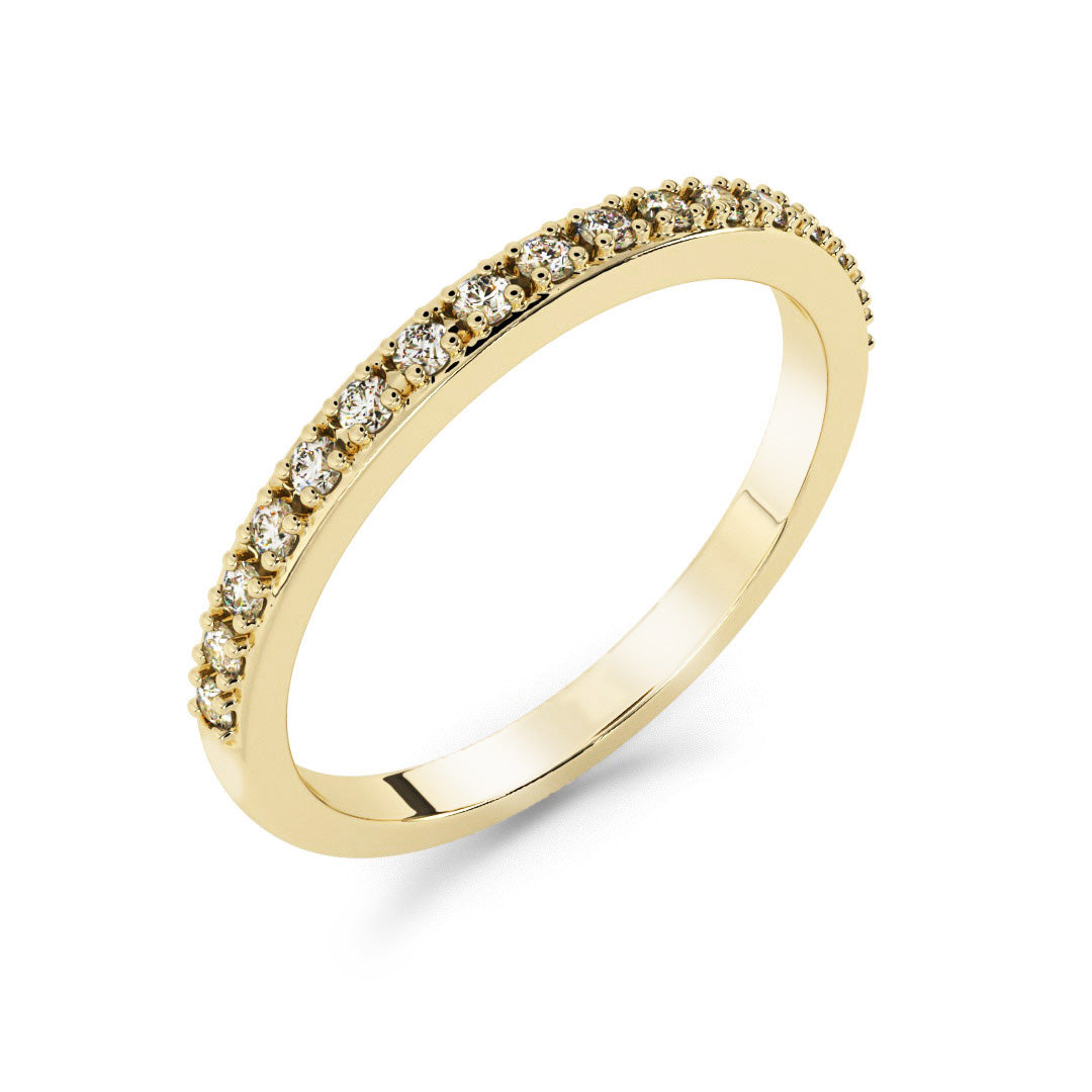 Silván Mimosa diamond ring 0,17ct, 14K yellow gold, Silván wedding rings