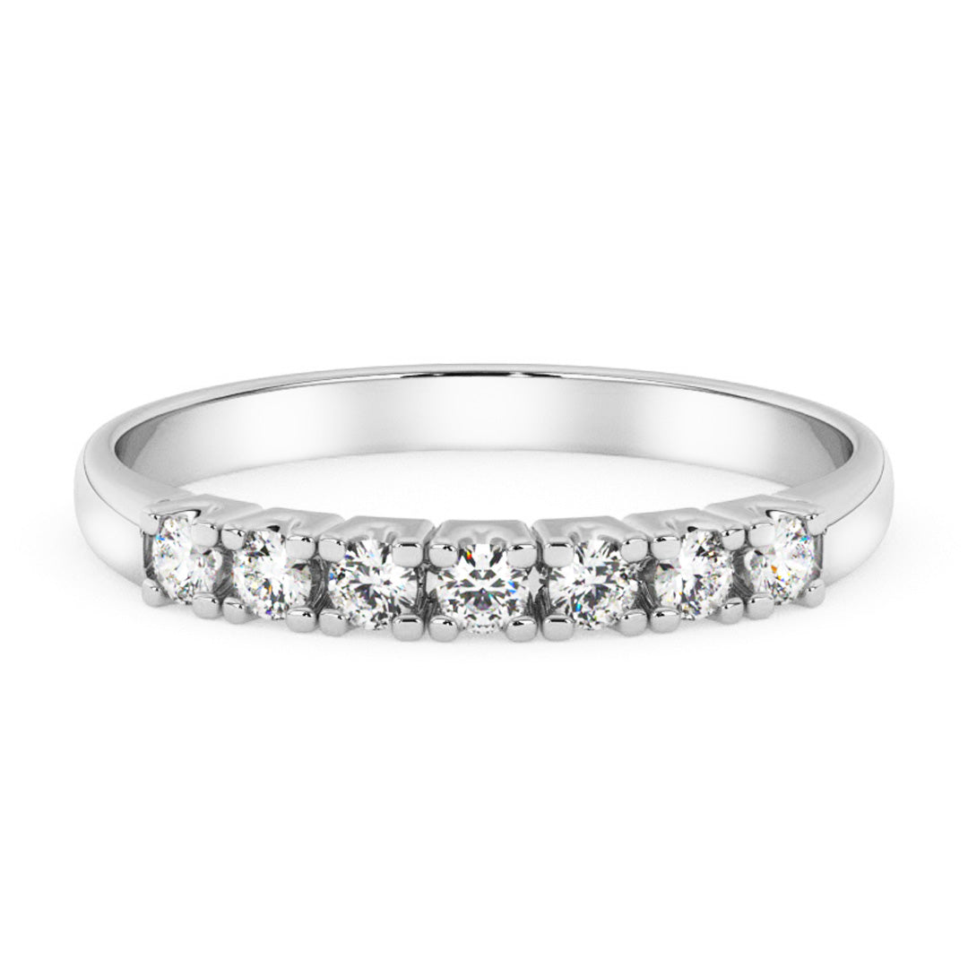 Silván timanttisormus 0,14ct, 14K valkokultaa, Silván vihkisormukset