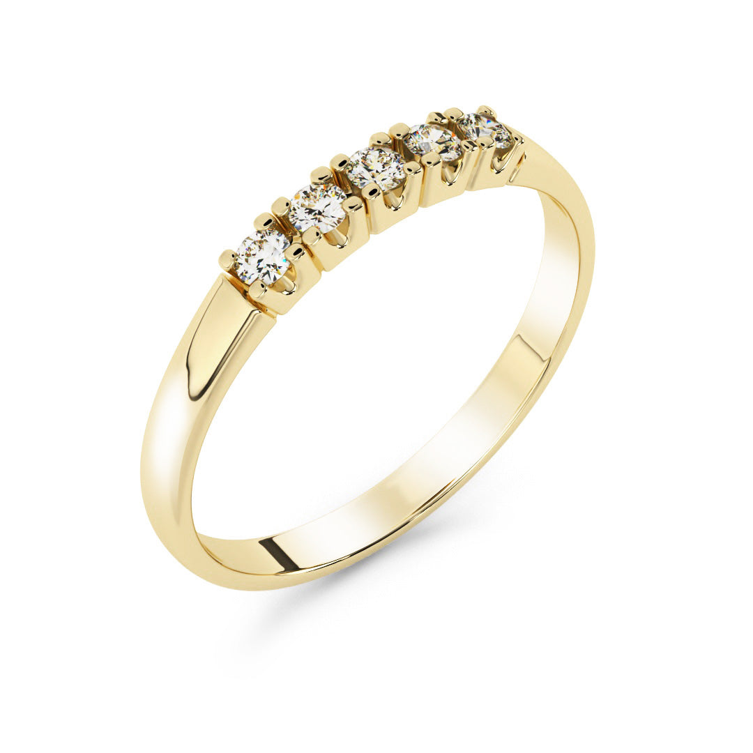 Silván Majlis diamond ring 0,10ct, 14K yellow gold, Silván wedding rings