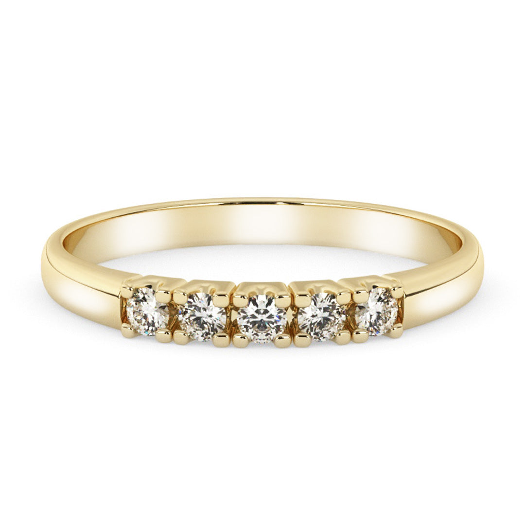 Silván timanttisormus 0,10ct, 14K keltakultaa, Silván vihkisormukset