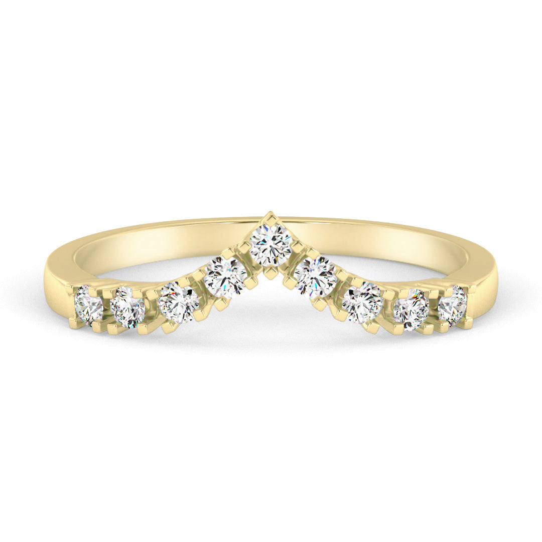 Silván sivusormus timanteilla 0,18ct, 14K keltakultaa, Silván vihkisormukset