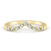 Silván sivusormus timanteilla 0,18ct, 14K keltakultaa, Silván vihkisormukset