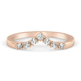 Silván sivusormus timanteilla 0,14ct, 14K rosekultaa, Silván vihkisormukset