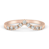Silván sivusormus timanteilla 0,18ct, 14K rosekultaa, Silván vihkisormukset
