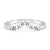 Silván sivusormus timanteilla 0,14ct, 14K valkokultaa, Silván vihkisormukset
