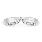 Silván sivusormus timanteilla 0,18ct, 14K valkokultaa, Silván vihkisormukset