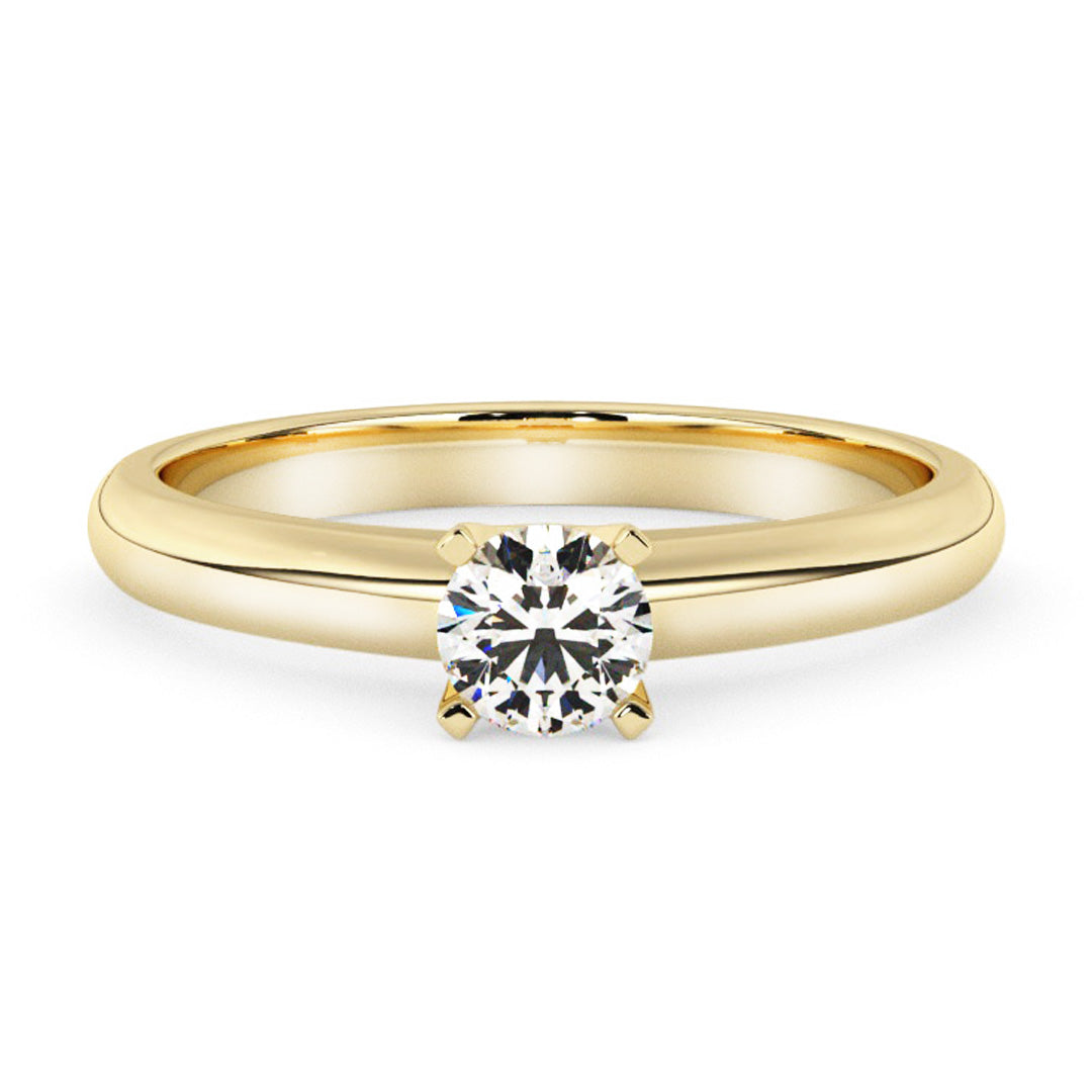 Silván timanttisormus 0,30ct, 14K keltakultaa, Silván vihkisormukset