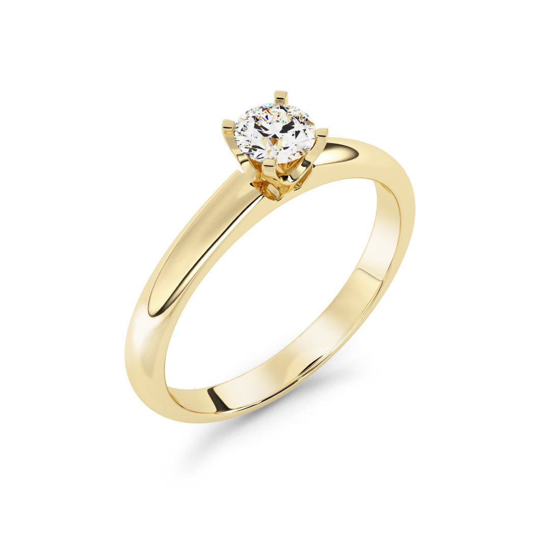 Silván timanttisormus 0,30ct, 14K keltakultaa, Silván vihkisormukset