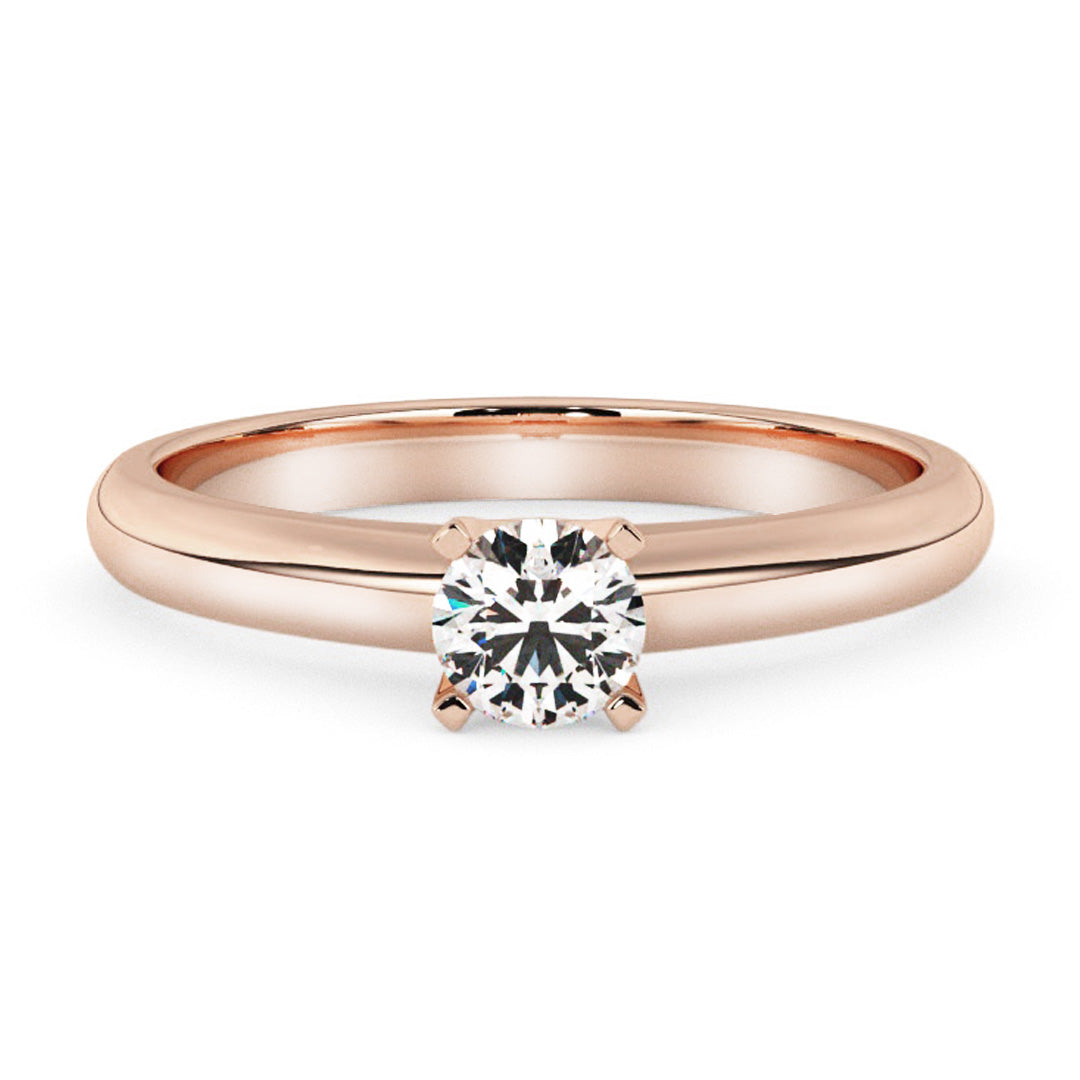 Silván diamond ring 0,30ct, 14K rose gold, Silván wedding rings