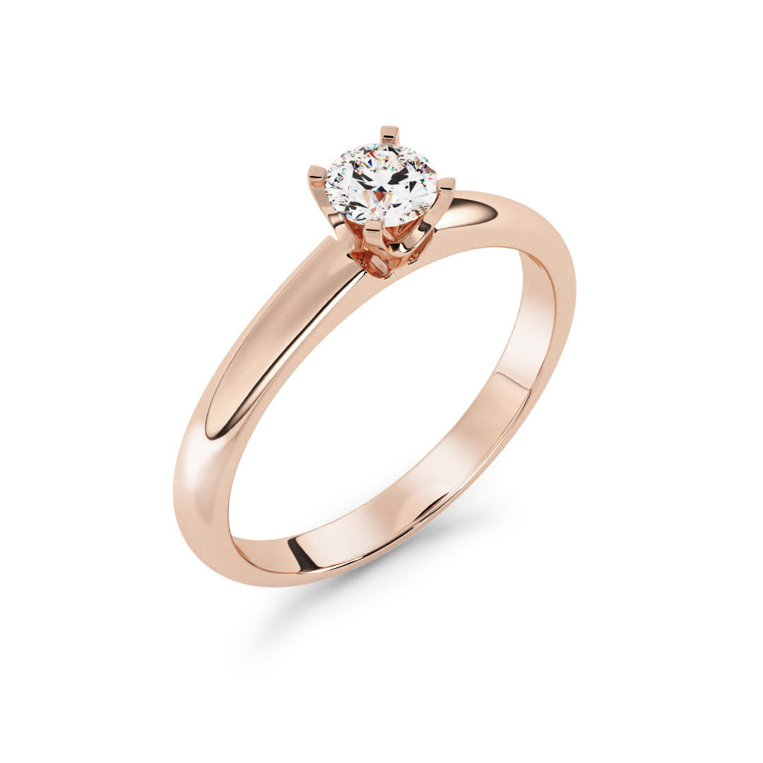 Silván diamond ring 0,30ct, 14K rose gold, Silván wedding rings