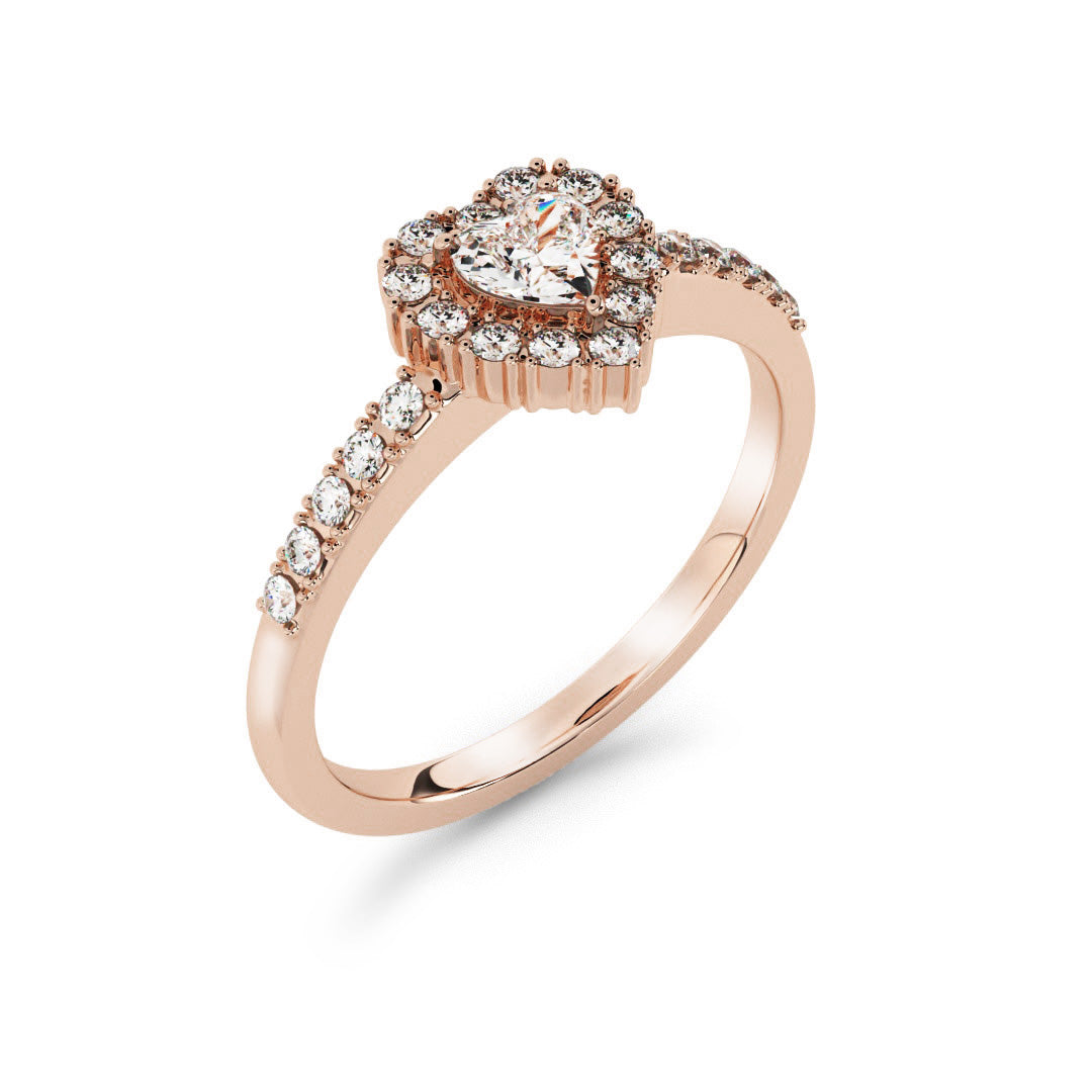 Silván diamond ring 0,38ct, 14K rose gold, Silván wedding rings