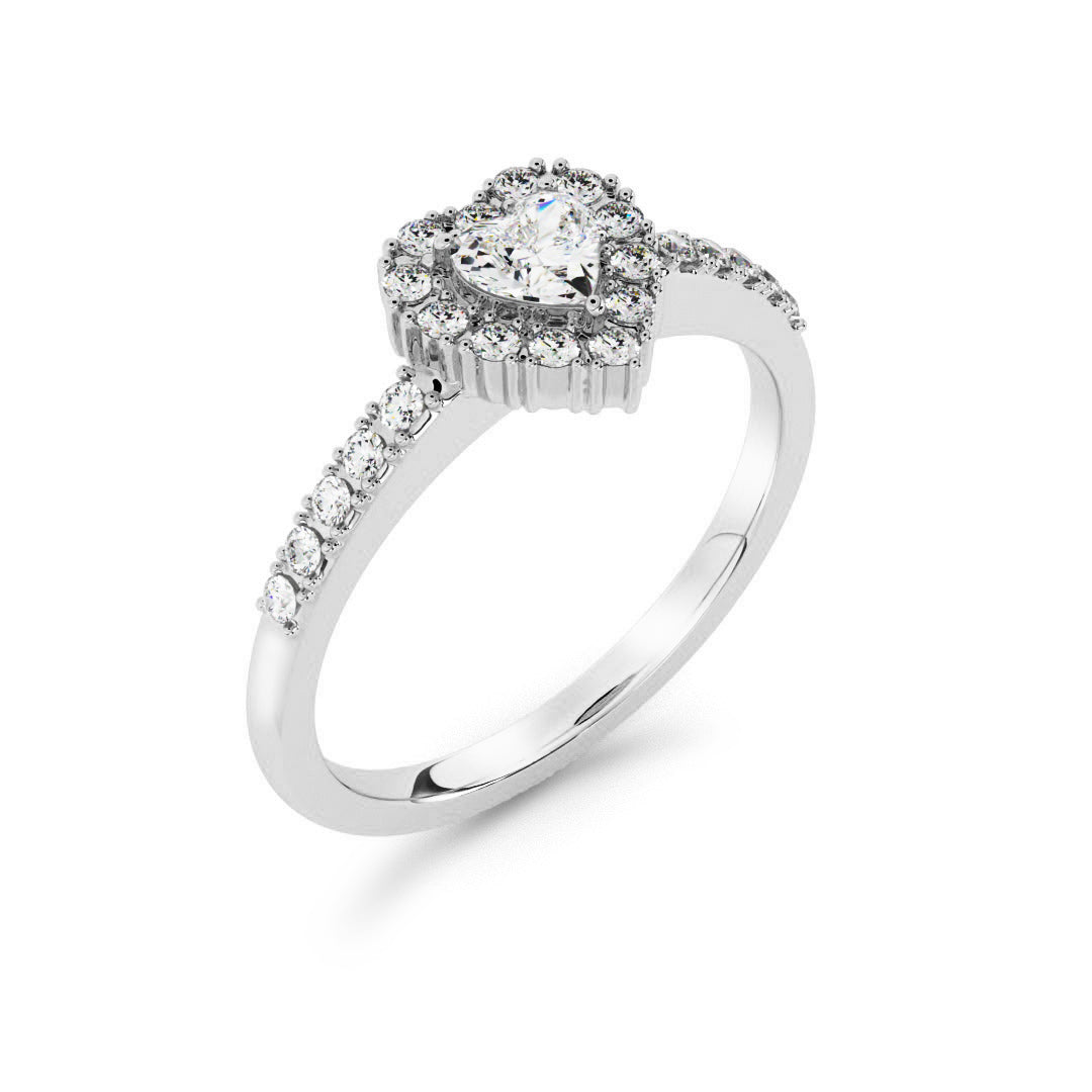 Silván timanttisormus 0,38ct, 14K valkokultaa, Silván timanttikorut - Silván - Laatukoru