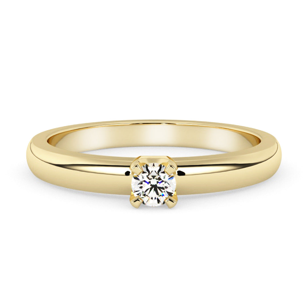 Silván timanttisormus 0,05ct, 14K keltakultaa, Silván vihkisormukset