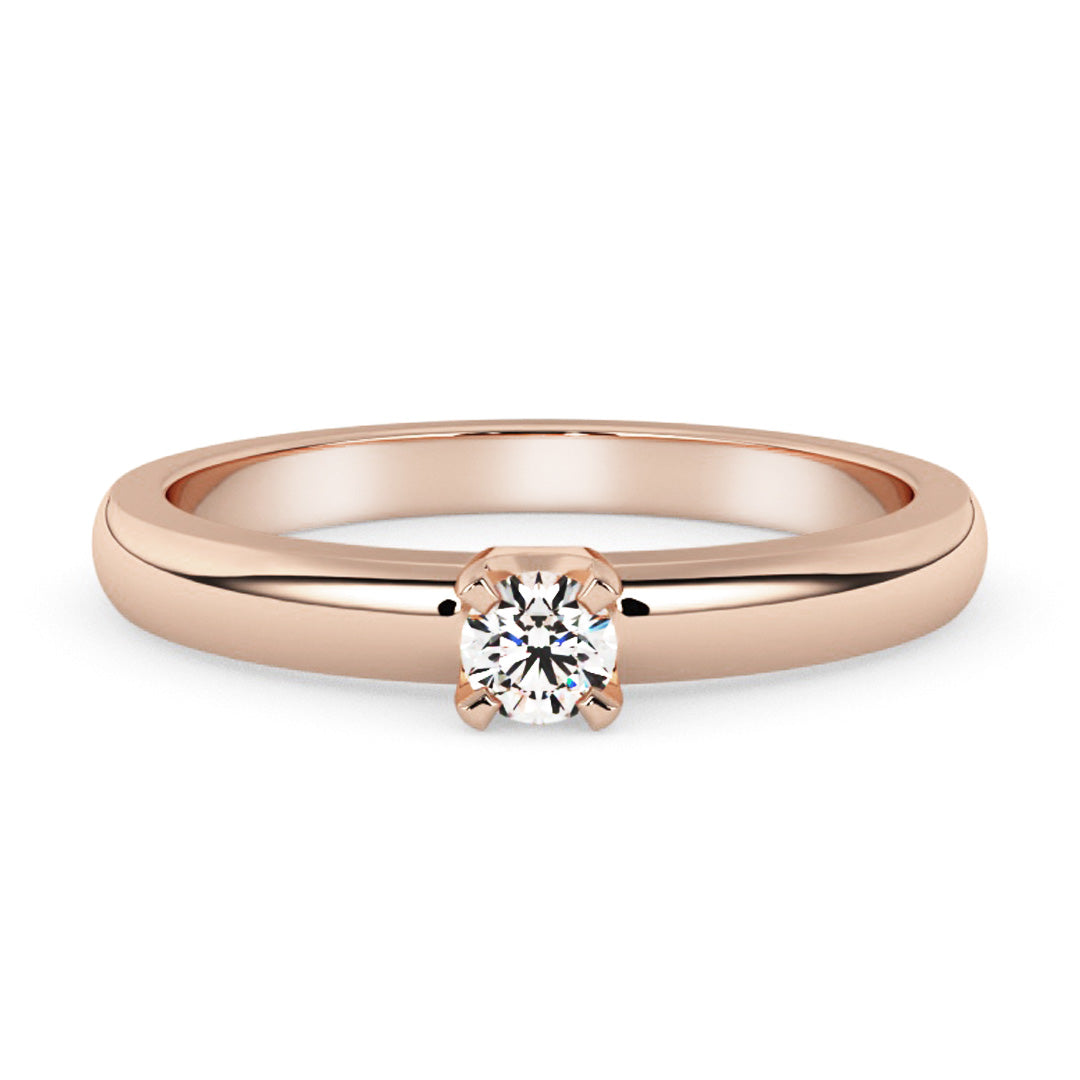 Silván timanttisormus 0,05ct, 14K rosekultaa, Silván vihkisormukset