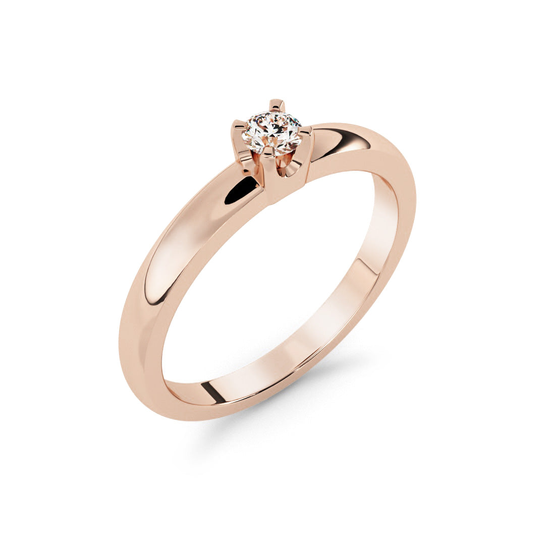 Silván timanttisormus 0,05ct, 14K rosekultaa, Silván vihkisormukset