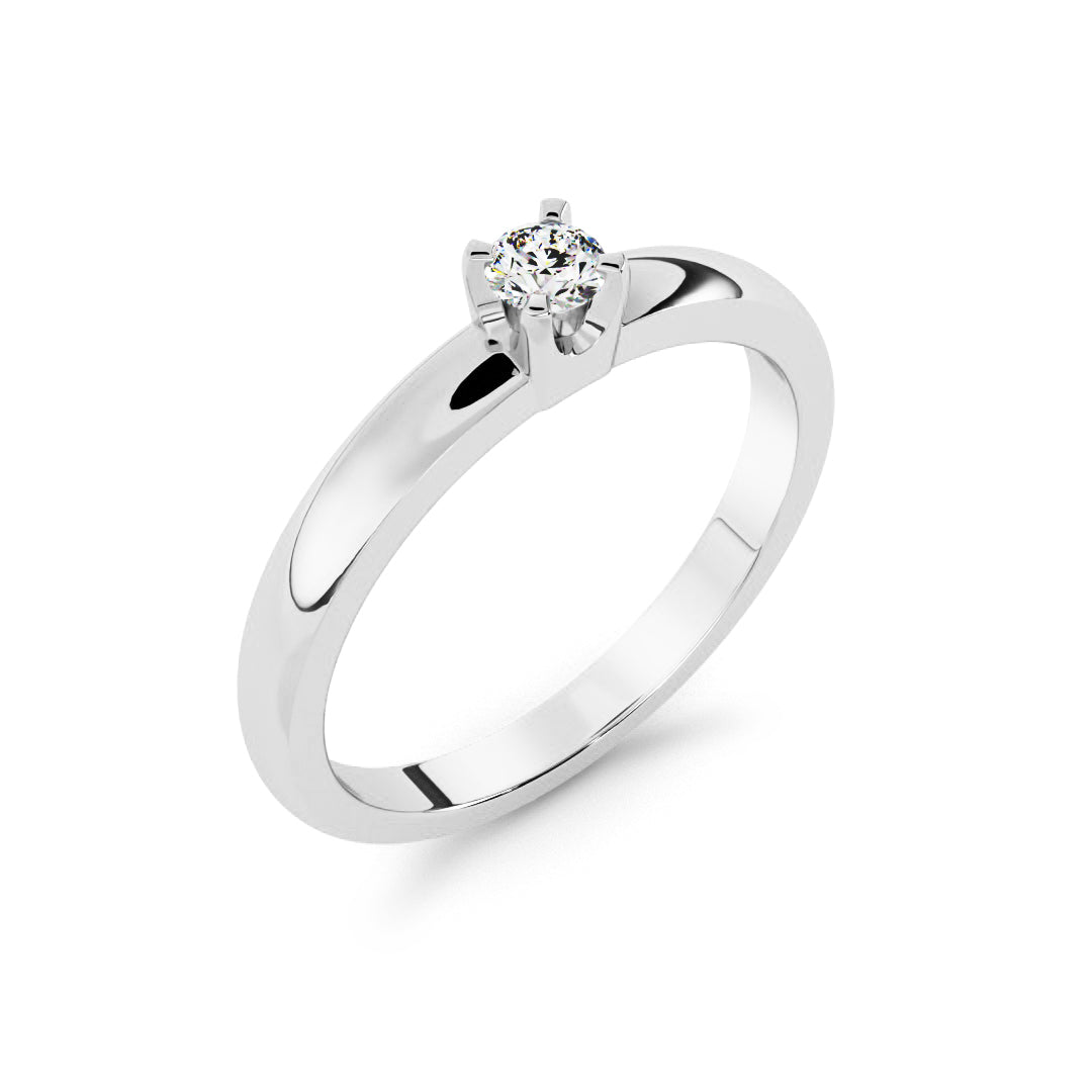 Silván timanttisormus 0,05ct, 14K valkokultaa, Silván timanttikorut - Silván - Laatukoru