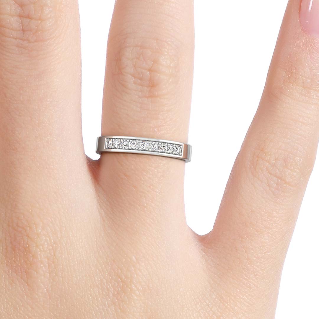 Silván timanttisormus 0,09ct, 14K valkokultaa, Silván timanttikorut - Silván - Laatukoru