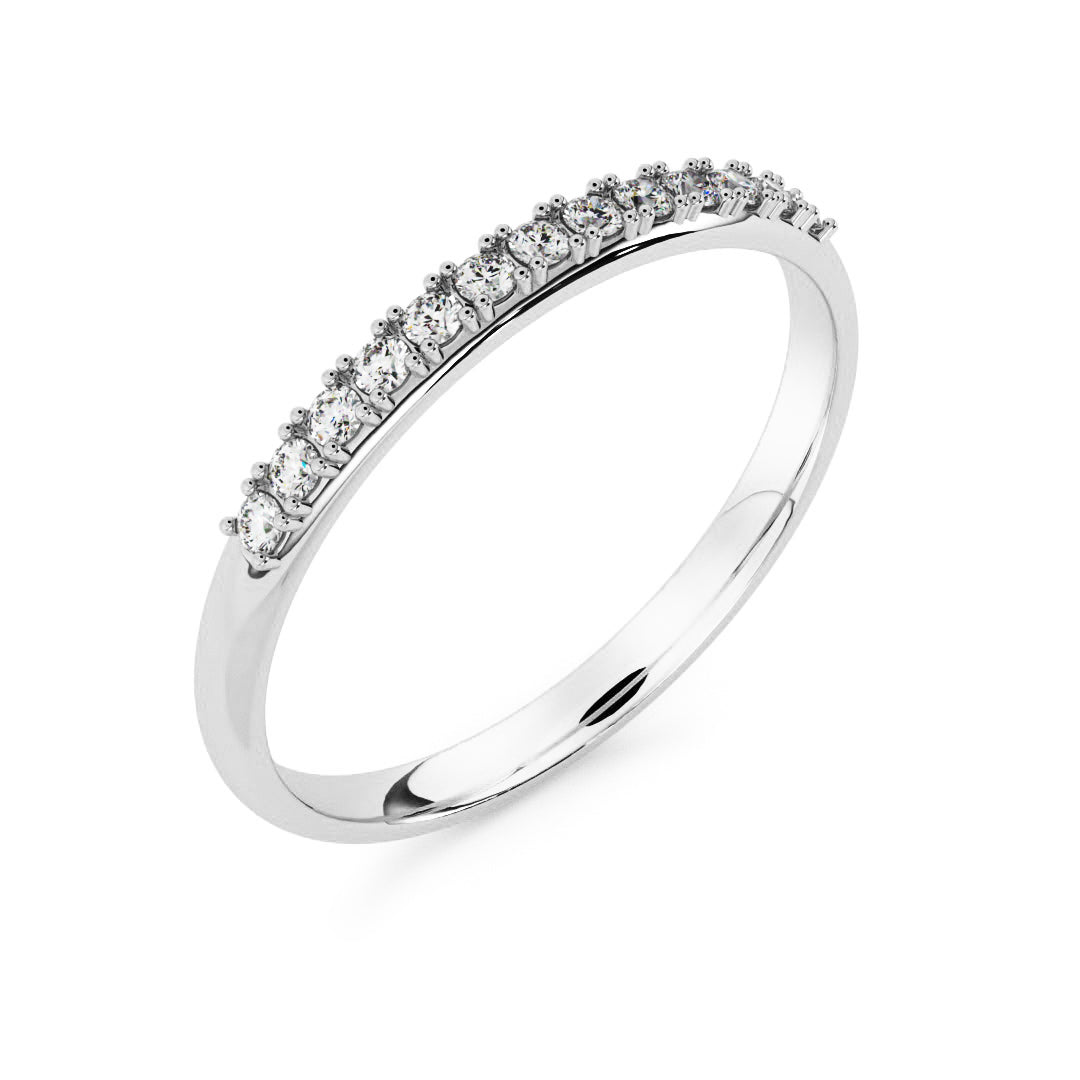 Silván timanttisormus 0,13ct, 14K valkokultaa, Silván timanttikorut - Silván - Laatukoru