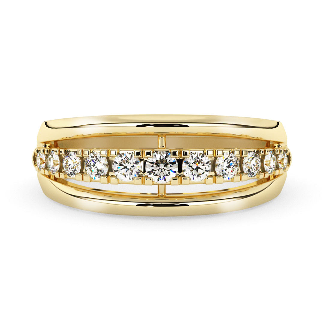 Silván timanttisormus 0,15ct, 14K keltakultaa, Silván vihkisormukset
