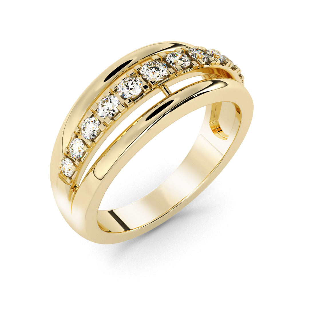 Silván timanttisormus 0,15ct, 14K keltakultaa, Silván vihkisormukset