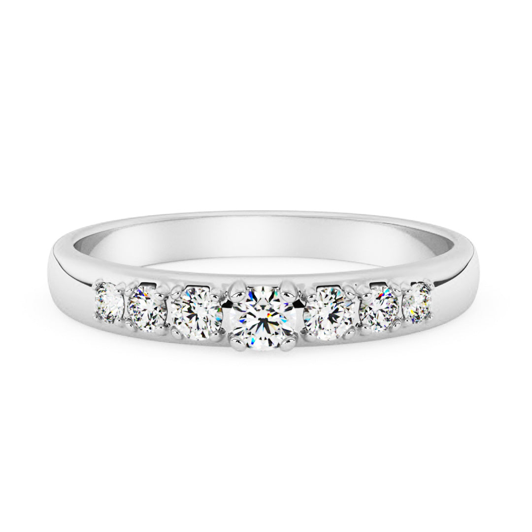 Silván timanttisormus 0,26ct, 14K valkokultaa, Silván timanttikorut - Silván - Laatukoru