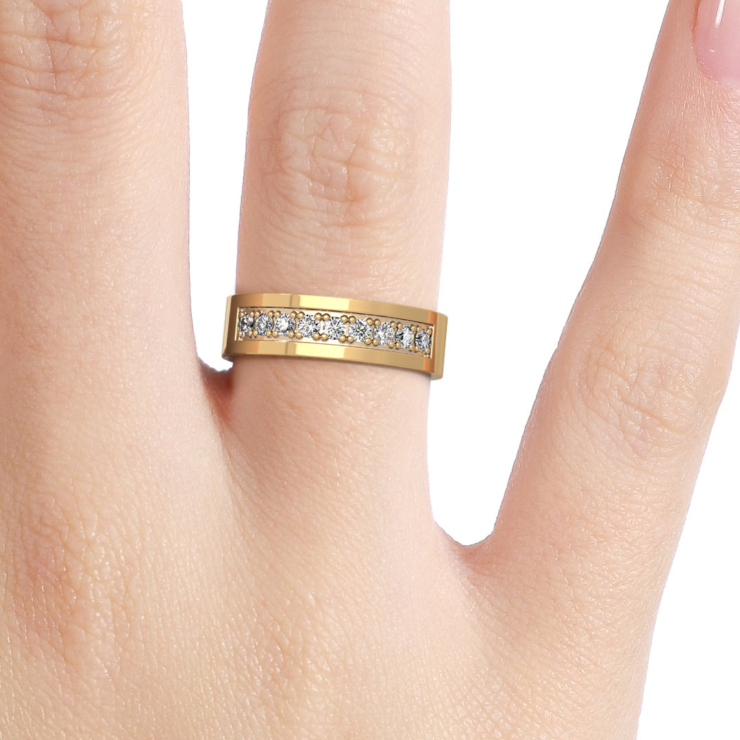 Silván timanttisormus 0,27ct, 14K keltakultaa ylle puettuna, Silván timanttikorut - Silván - Laatukoru