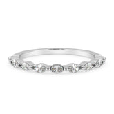 Silván timanttisormus 0,27ct markiisi-hiotuilla timanteilla, 14K valkokultaa, Silván vihkisormukset