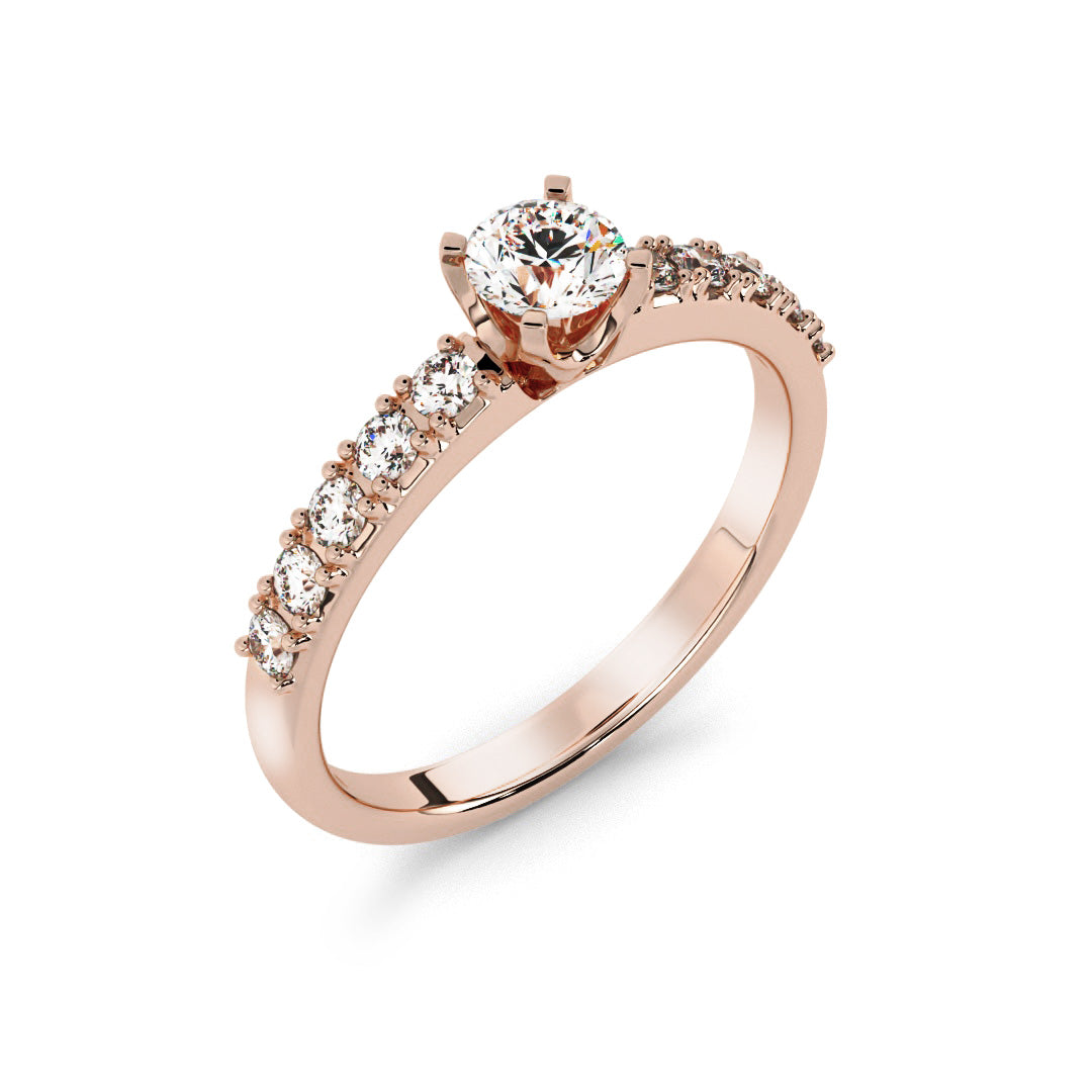 Silván timanttisormus 0,40ct, 14K rosekultaa, Silván vihkisormukset
