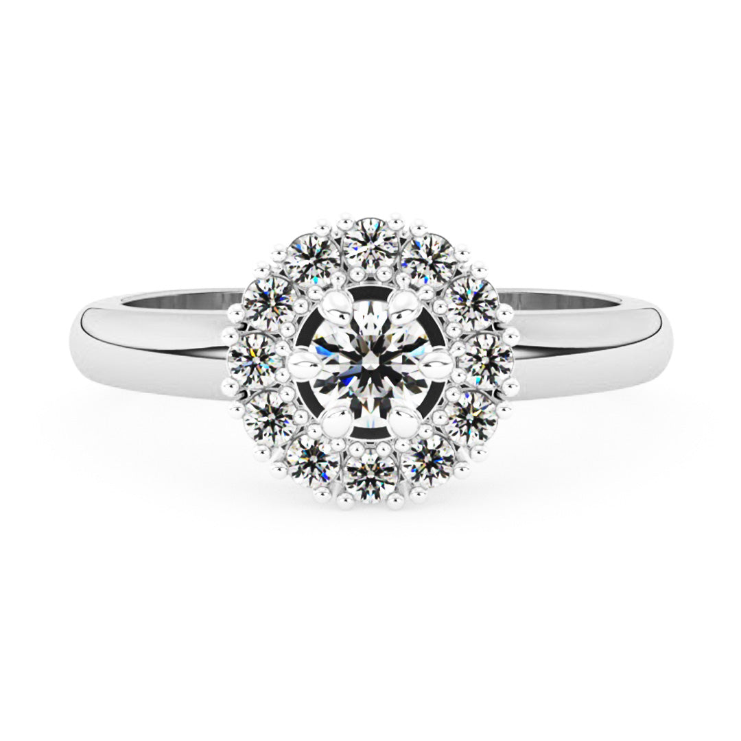 Silván timanttisormus 0,42ct, 14K valkokultaa, Silván timanttikorut - Silván - Laatukoru