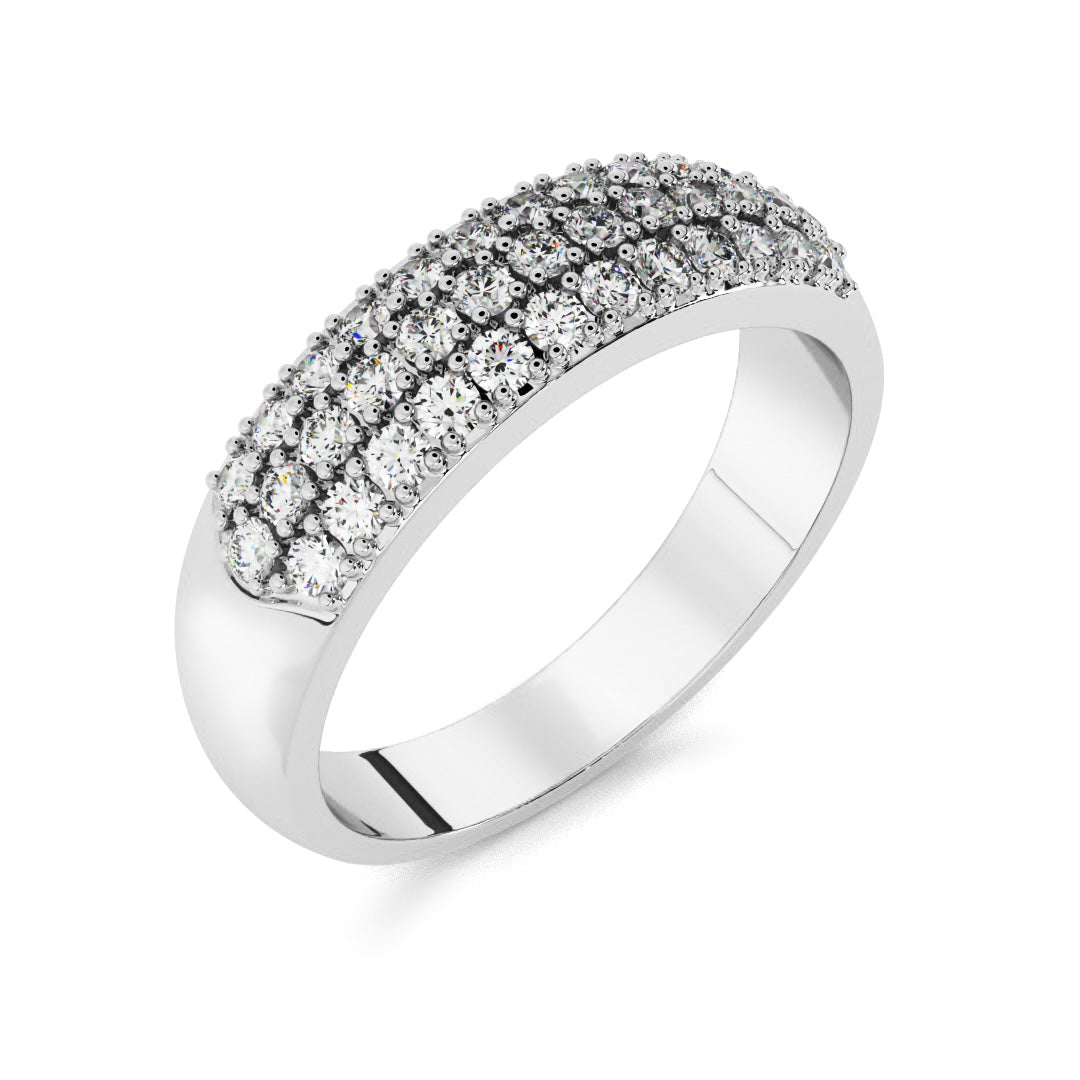 Silván timanttisormus 0,74ct, 14K valkokultaa, Silván timanttikorut - Silván - Laatukoru