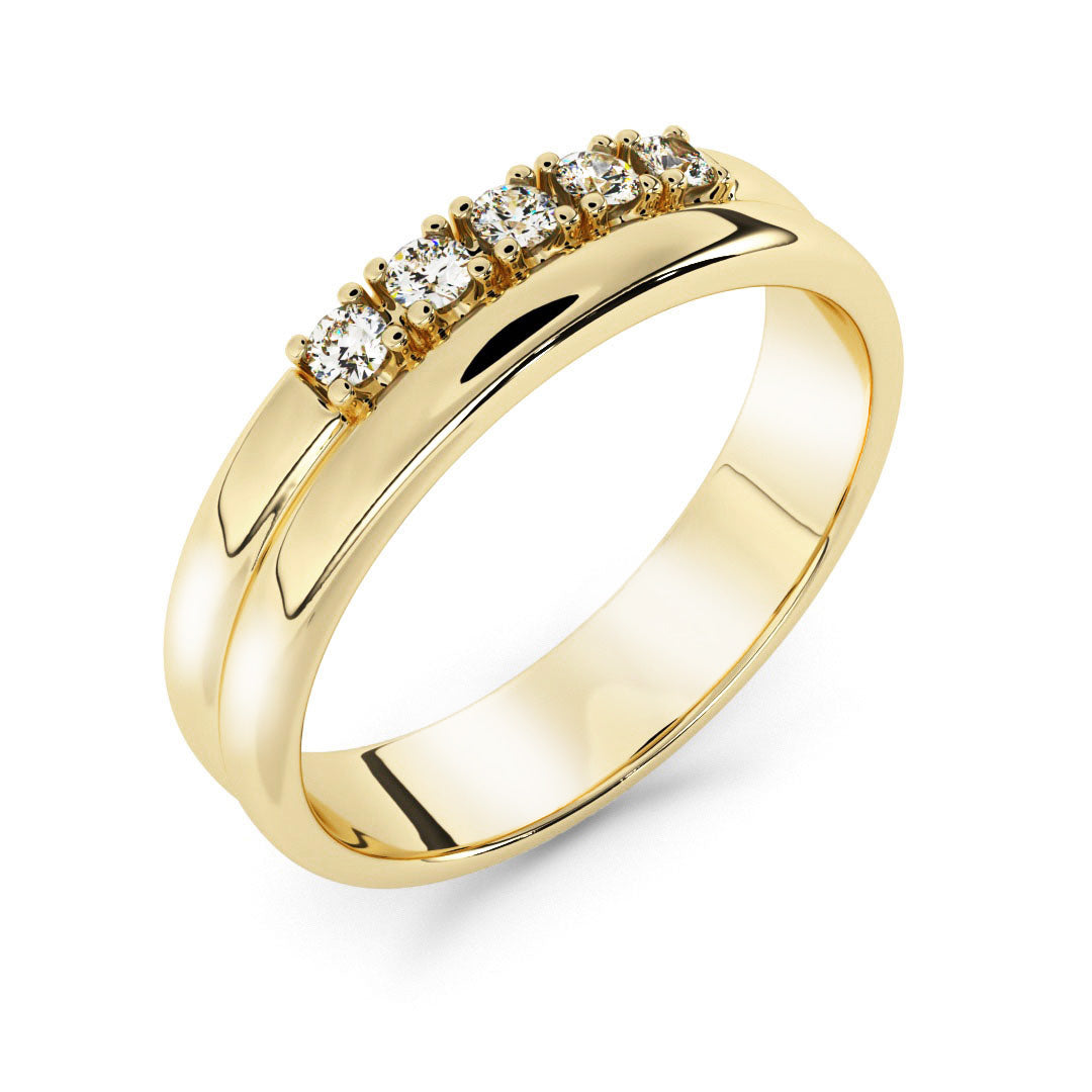 Silván Diamond Ring 0,05ct, Yellow Gold, Silván Engagement Rings