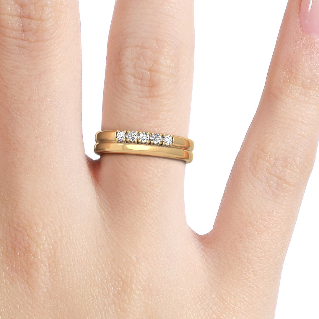 Silván Diamond Ring 0,05ct, Yellow Gold, Silván Engagement Rings
