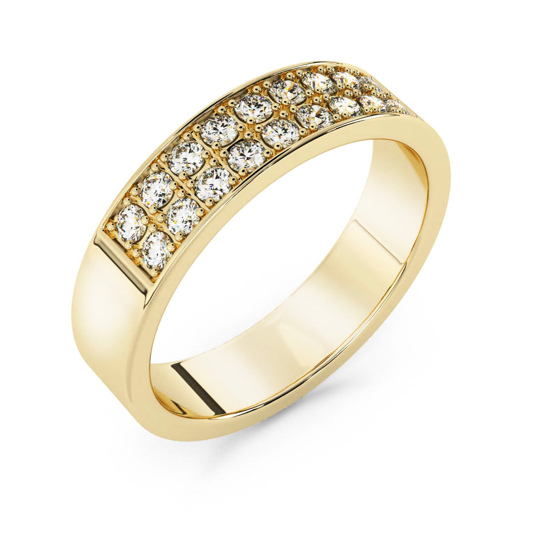 Silván timanttisormus 0,36ct, 14K keltakultaa, Silván vihkisormukset