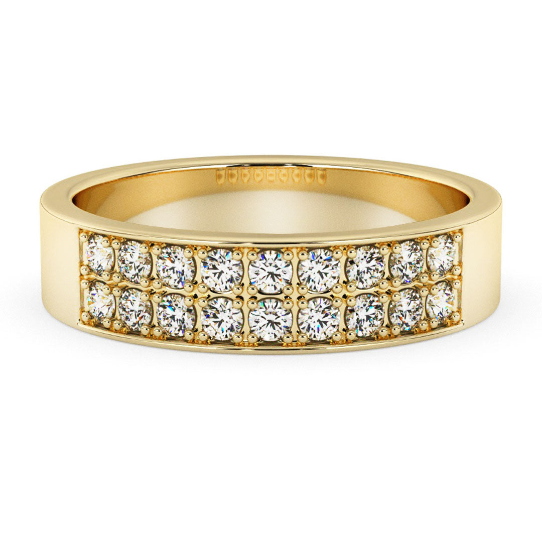 Silván timanttisormus 0,36ct, 14K keltakultaa vaakakuva, Silván vihkisormukset