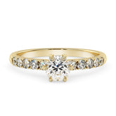 Silván timanttisormus 0,70ct, 14K keltakultaa vaakakuva, Silván vihkisormukset