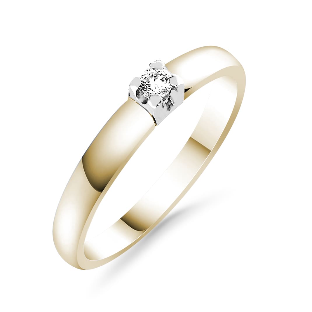 Silván timanttisormus 0,10ct, 14K keltakultaa, Silván vihkisormukset - Silván - Laatukoru