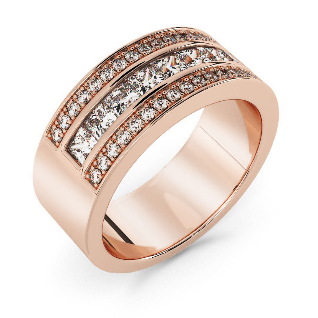 Silván timanttisormus 1,10ct, 14K rosekultaa, Silván vihkisormukset