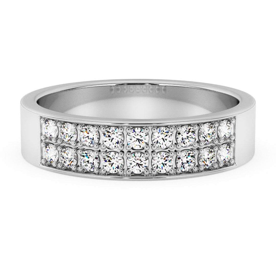 Silván timanttisormus 0,36ct, 14K valkokultaa vaakakuva, Silván vihkisormukset