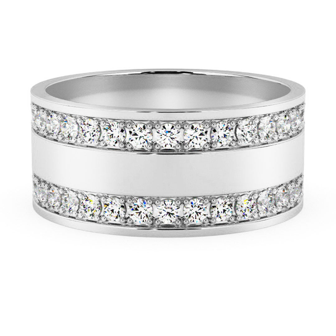 Silván timanttisormus 0,68ct, 14K valkokultaa, Silván vihkisormukset