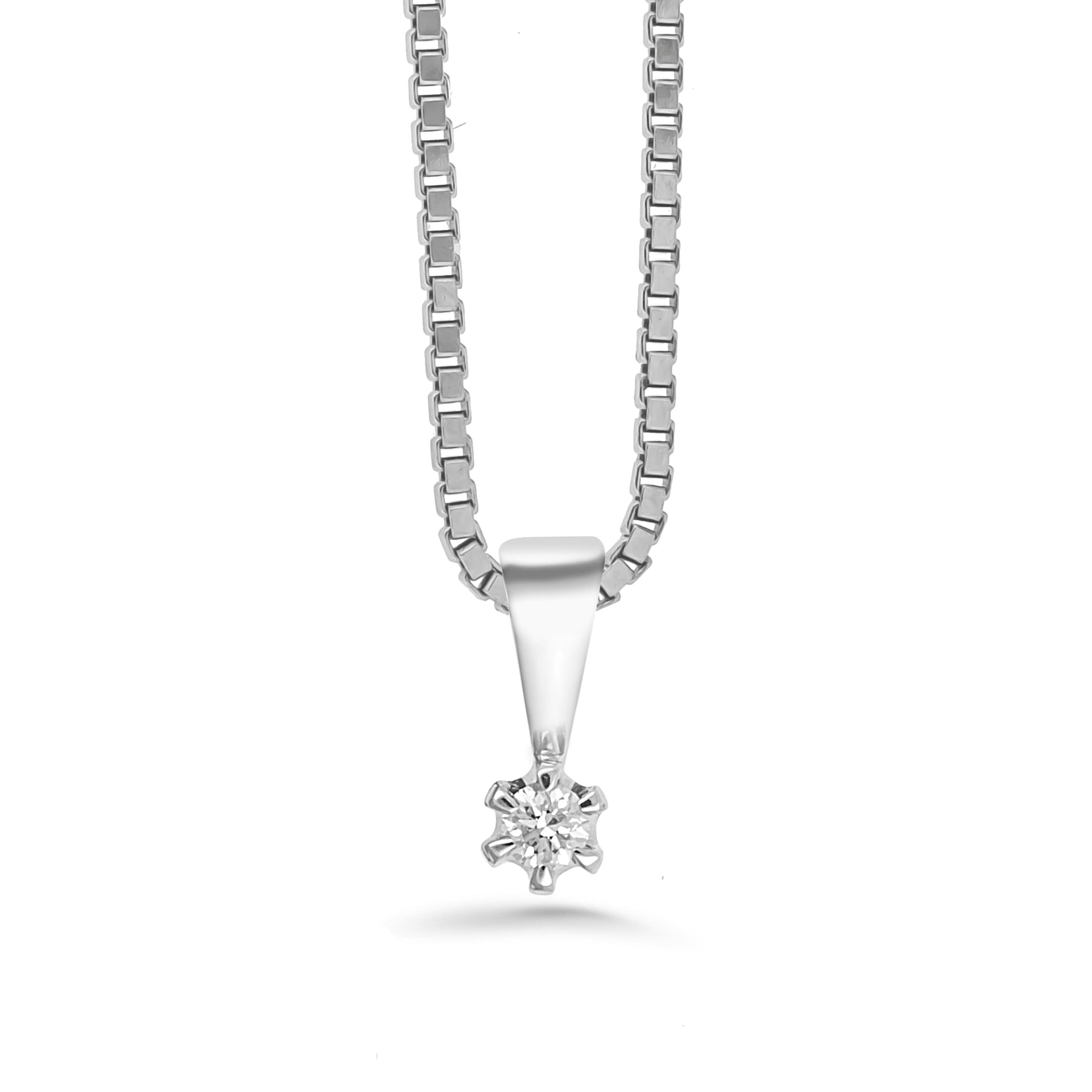 Silván timanttiriipus 0,05 ct, 14K valkokultaa, Silván timanttikorut - Silván - Laatukoru