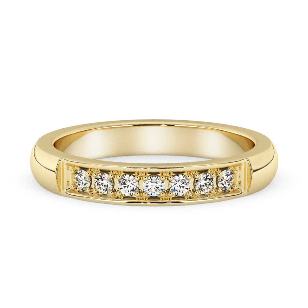 Silván timanttisormus 0,07ct, 14K keltakultaa, Silván vihkisormukset