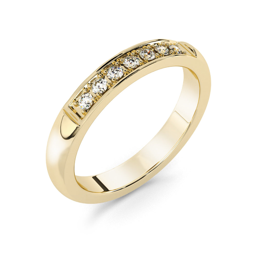 Silván timanttisormus 0,07ct, 14K keltakultaa, Silván vihkisormukset