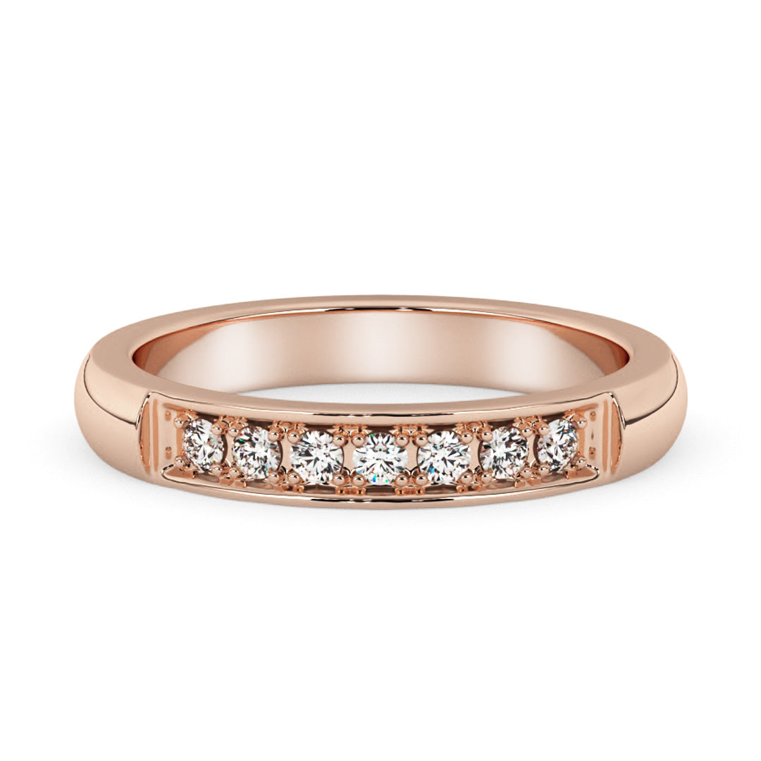 Silván timanttisormus 0,07ct, 14K rosekultaa, Silván vihkisormukset