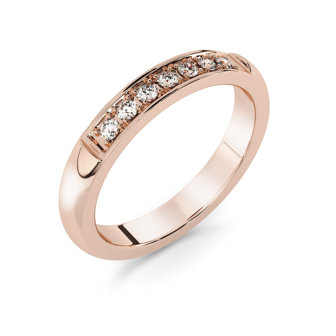 Silván timanttisormus 0,07ct, 14K rosekultaa, Silván vihkisormukset