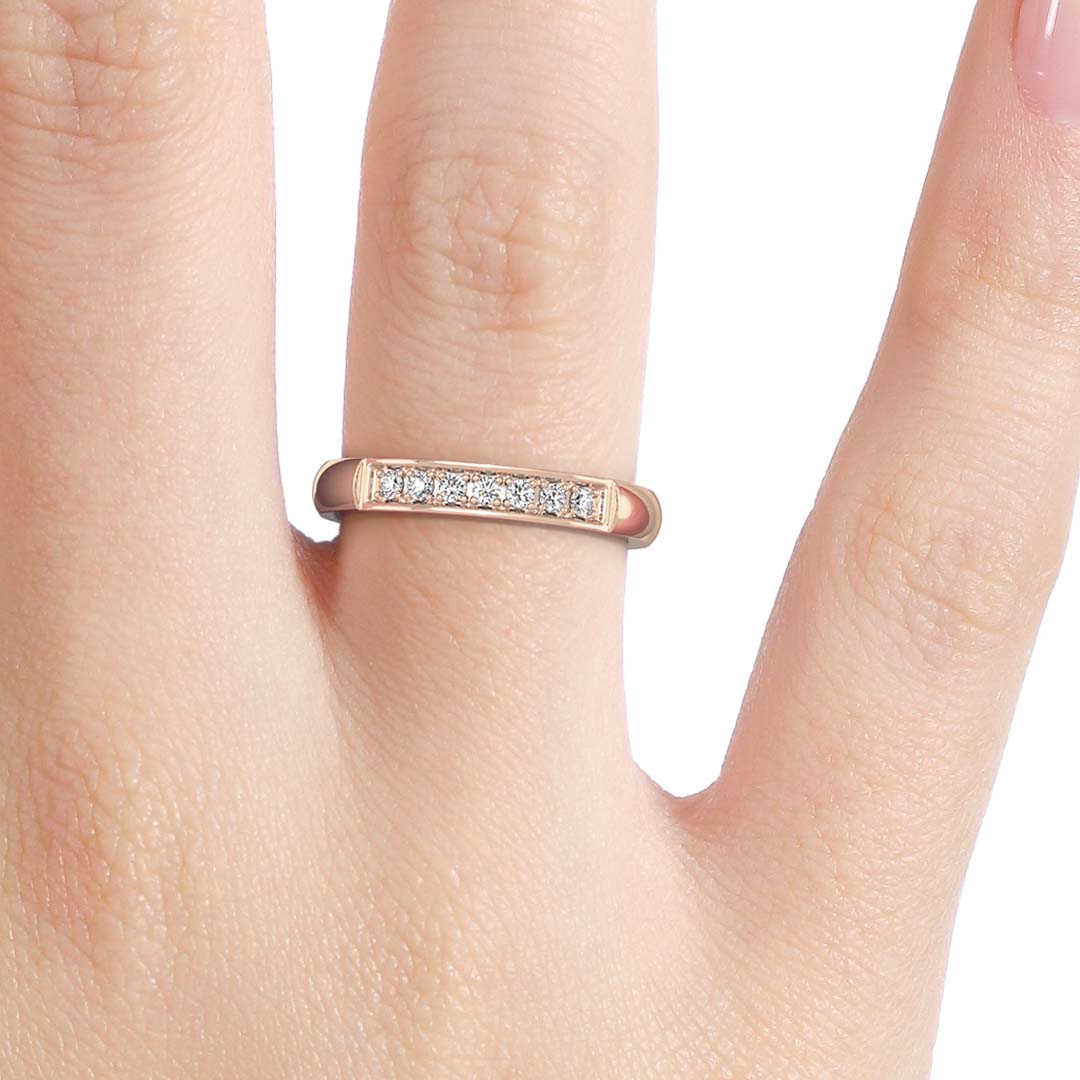 Silván timanttisormus 0,07ct, 14K rosekultaa, Silván vihkisormukset