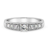 Silván timanttisormus 0,14ct, 14K valkokultaa, Silván vihkisormukset - Silván - Laatukoru
