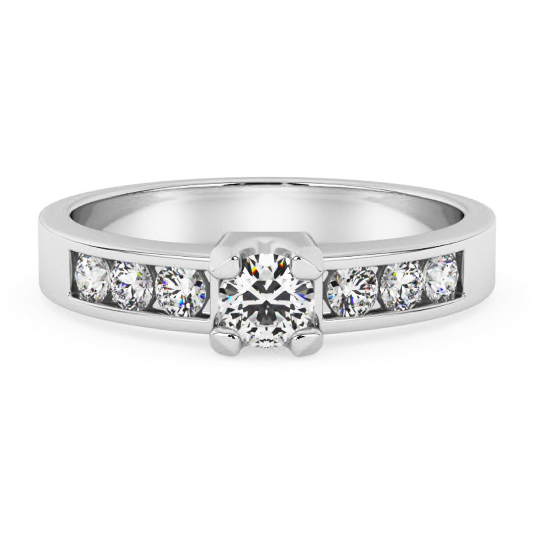 Silván timanttisormus 0,33ct, 14K valkokultaa, Silván timanttikorut - Silván - Laatukoru